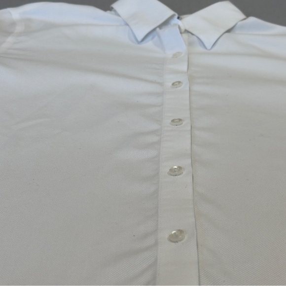 Talbots White Button-Front Women's Blouse - Picture 2 of 6